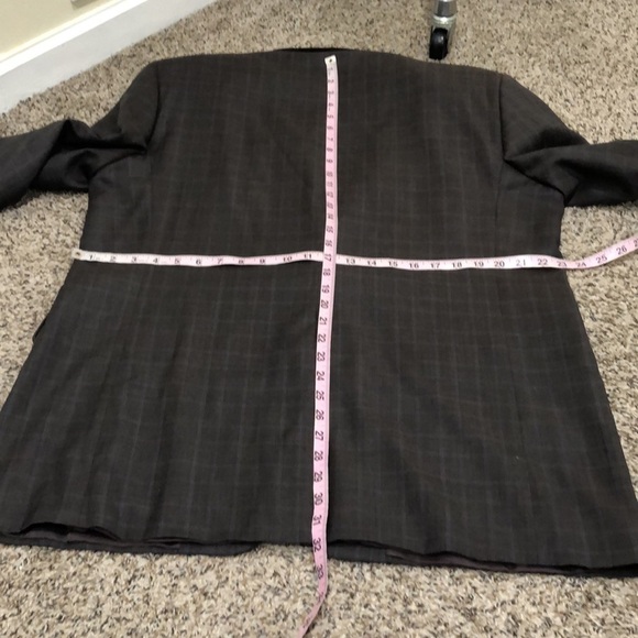 Hickey Freeman Blazer Suit Jacket Size 46L 46 Long Gray Plaid Worsted Wool - Picture 6 of 9